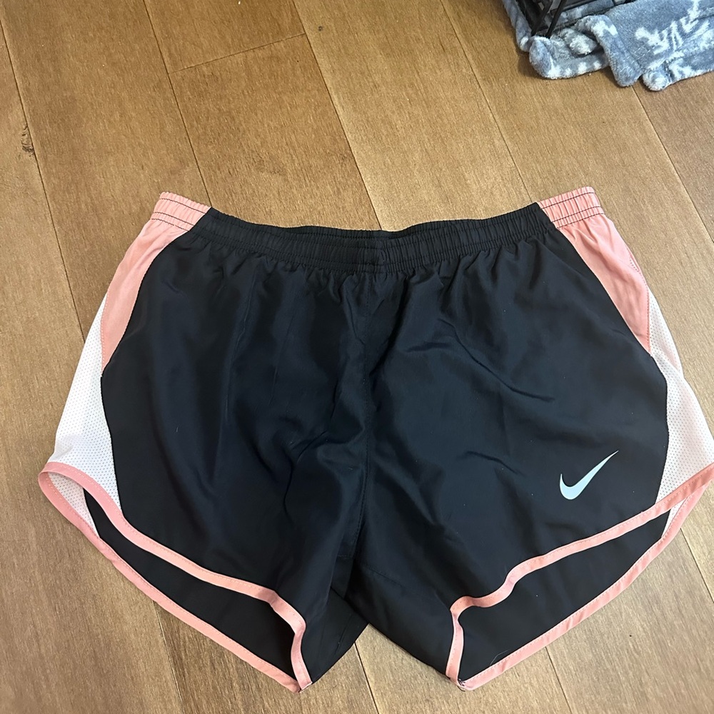 Nike Black and Pink Athletic Shorts with Dynamic Design